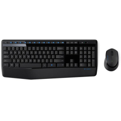 Logitech MK345 wireless keyboard + mouse set, Silent, Black