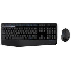 Комплект Logitech MK345 безжична клавиатура + мишка, Silent, черен