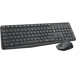 Комплект Logitech MK235 безжична клавиатура + мишка, черен