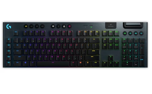 Безжична геймърска клавиатура LOGITECH G915 LIGHTSPEED Mechanical - CARBON - US INT'L - TACTILE, 2005099206080638