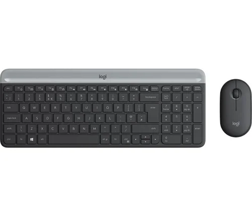 Комплект LOGITECH MK470 Slim безжична клавиатура +мишка, графит, 2005099206086609
