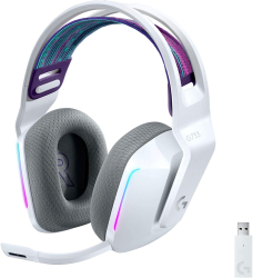 Безжични геймърски слушалки Logitech G733 Lightspeed, бял