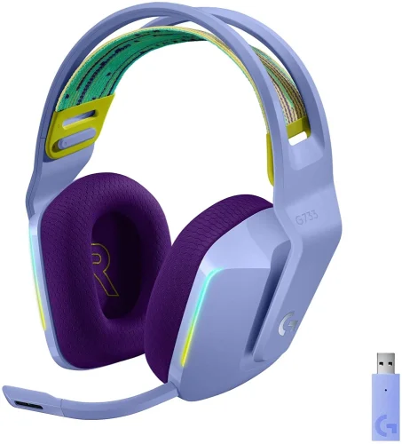 Wireless Gaming Headphones Logitech G733 Lightspeed, Lilac, 2005099206089549