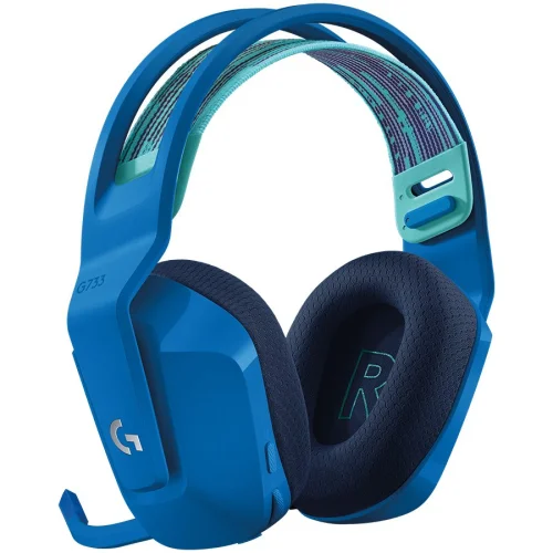 Gaming Earphone Logitech G733 Blue Lightspeed Wireless RGB, Microphone, Blue, 2005099206091788 04 