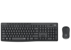 Комплект Logitech MK295 Silent безжична клавиатура+мишка, Graphite