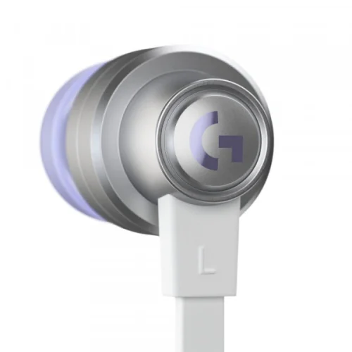 Геймърски слушалки с микрофон Logitech G333 In-ear 3.5 mm + USB-C adapter, тапи жични, бели, 2005099206092730 05 