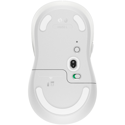 Безжична мишка Logitech Signature M650 Large for Business, Silent, бял, 2005099206097285 04  — OK Office Безжична мишка Logitech Signature M650 Large for Business, Silent, бял, 2005099206097285 04