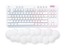 Безжична геймърска клавиатура Logitech G715, Tactile, бял