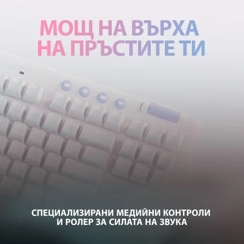 Безжична геймърска клавиатура Logitech G715, Tactile, бяла, 2005099206098817 04 