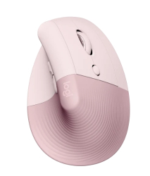 Wireless Vertical Mouse Logitech Lift Vertical, Silent, Rose