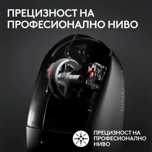 Безжична геймърска мишка Logitech G Pro X Superlight 2, черен, 2005099206104525 08 