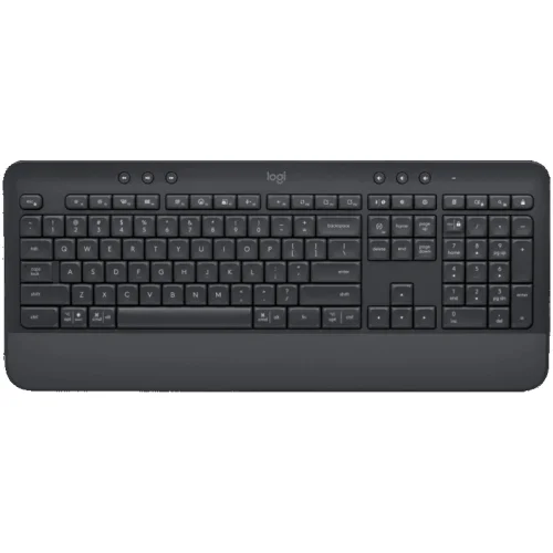 Безжична клавиатура Logitech K650 Graphite, Bluetooth 5.1, 10м обхват, черна, 2005099206105607