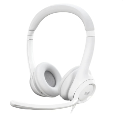 Слушалки Logitech H390, бял