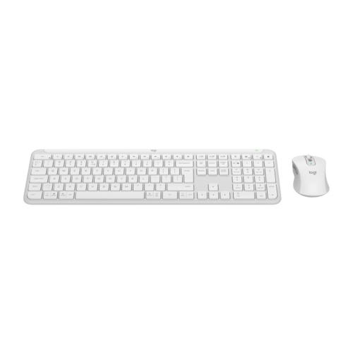 Комплект Logitech MK950 безжична клавиатура + мишка, Silent, бял, 2005099206119338 02  — OK Office Комплект Logitech MK950 безжична клавиатура + мишка, Silent, бял, 2005099206119338 02