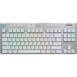 Безжична геймърска клавиатура Logitech G915 X Tactile, бял