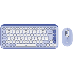 Комплект Logitech POP Icon Bluetooth клавиатура + мишка, лилав