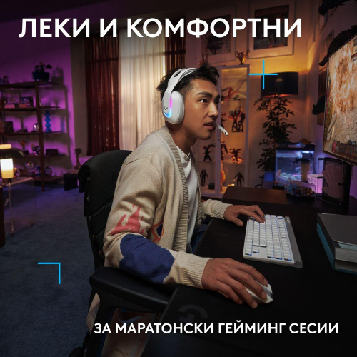 Logitech G522 Lightspeed Wireless Gaming Earphone White, 2005099206131675 05 
