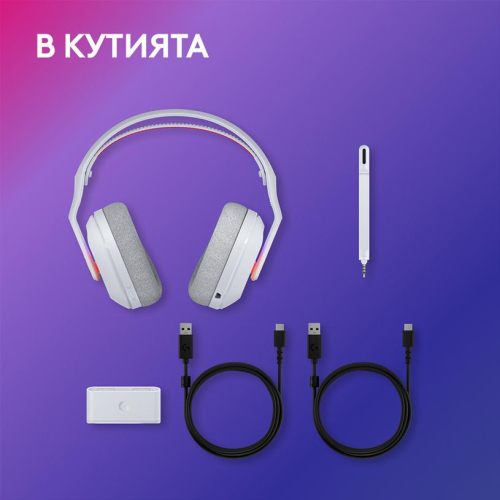 Безжични геймърски слушалки Logitech ASTRO A20 X Lightspeed, бял, 2005099206133327 03 