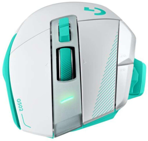 Безжична геймърска мишка Logitech G502 X Plus, бял/зелен, 2005099206136632 09 