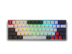 Безжична геймърска клавиатура Spartan Gear Pegasus 2 RGB, бял/сив