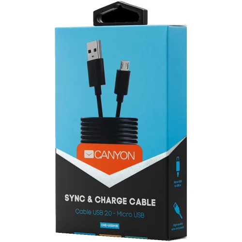 Кабел Canyon Micro USB/USB M1B чрн 1м, 1000000000027411 04 