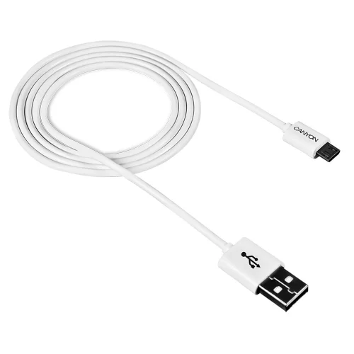 Кабел Canyon Micro USB/USB M1W бял 1м, 1000000000027412