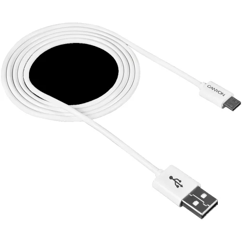Canyon Micro USB/USB M1W cable white 1m, 1000000000027412 03 