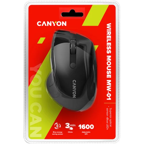 Безжична мишка Canyon SW01, черна, 2005291485002398 05 