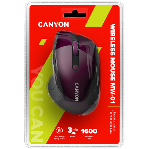 Безжична мишка Canyon SW01 лилав, 2005291485002404 04 