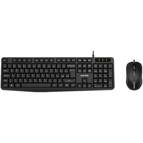 Canyon SET-1 keyboard + mouse set, Black, 2005291485002473