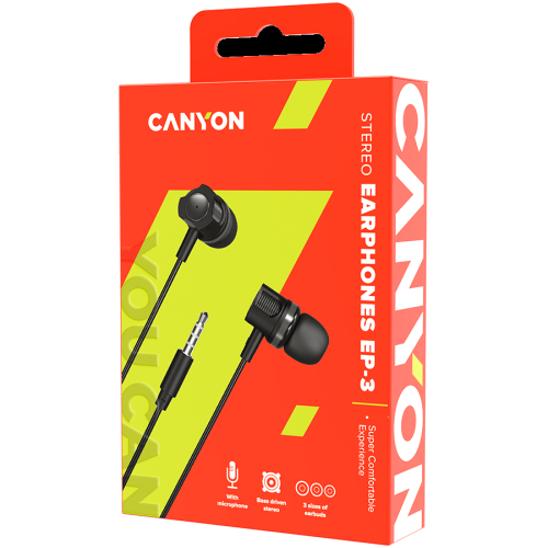 Earphones Canyon EP-3 Black, 2005291485002893 03  — OK Office Earphones Canyon EP-3 Black, 2005291485002893 03