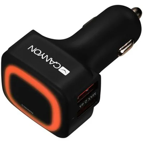 Canyon car charger  4XUSB 4.8A black, 1000000000031578