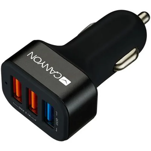 Canyon car charger  3XUSB Quick black, 1000000000031579