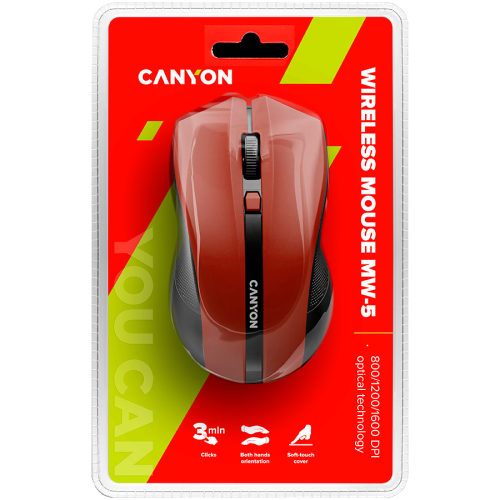 Canyon MW-5 Wireless Mouse, Red, 2005291485003722 05 