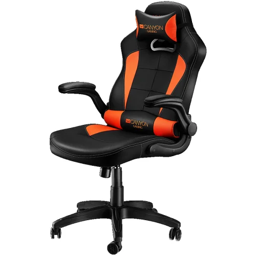 CANYON Vigil GС-2, Gaming chair, PU leather, Original and Reprocess foam, Wood Frame,black+Orange., 2005291485004279 02 