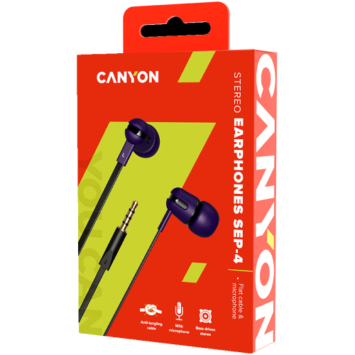 Слушалки тапи Canyon SEP-4 лилав, 2005291485004415 03  — OK Office Слушалки тапи Canyon SEP-4 лилав, 2005291485004415 03