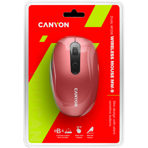 Безжична мишка Canyon MW-9 червен, 1000000000035098 10  — OK Office Безжична мишка Canyon MW-9 червен, 1000000000035098 10