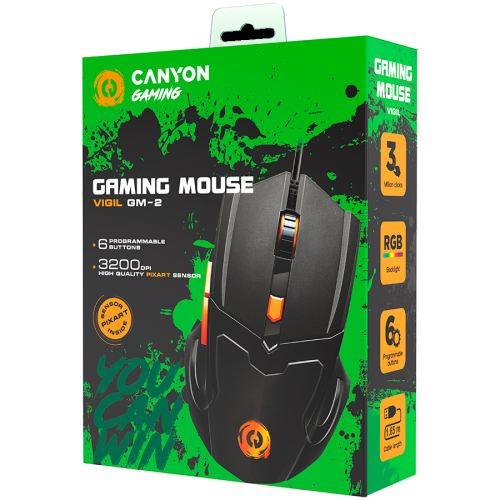 Геймърска мишка Canyon Vigil GM-2, черен, 2005291485006334 06 