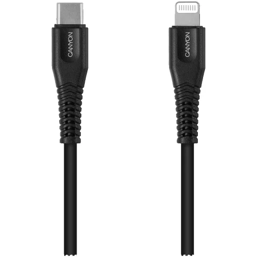 Кабел Canyon USB-C/Lightning 1.2м черен, 1000000000036665 05 