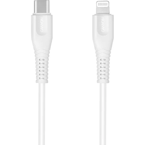Canyon USB-C/Lightning cable 1.2m white, 1000000000036664