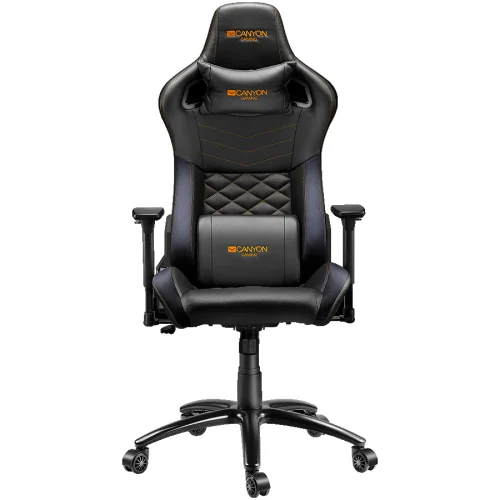 CANYON Nightfall GС-7, Gaming chair, PU leather, Cold molded foam, Metal Frame, black and orange stitching, 2005291485006617