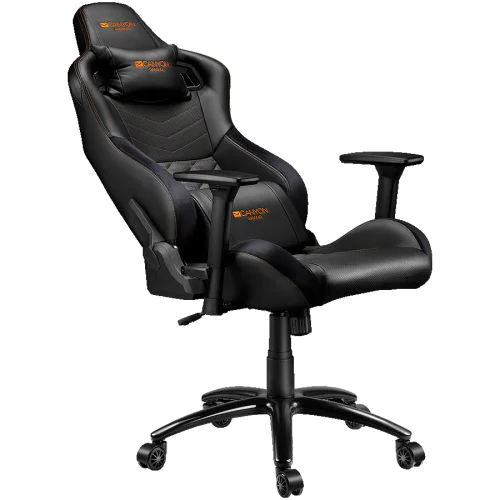 CANYON Nightfall GС-7, Gaming chair, PU leather, Cold molded foam, Metal Frame, black and orange stitching, 2005291485006617 04 