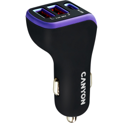 Зарядно кола Canyon 12V USB-A/C 18W ч/л