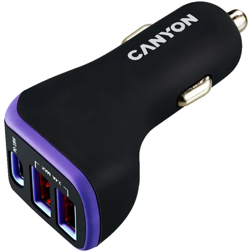 Зарядно кола Canyon 12V USB-А/C 18W ч/л, 1000000000040207 05 