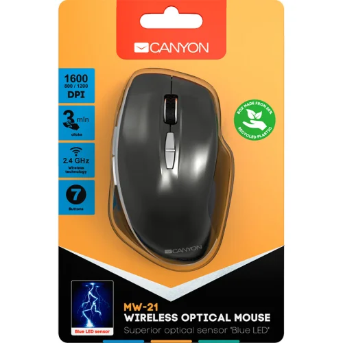 Wireless mouse Canyon MW-21, Gray, 2005291485006785 06 