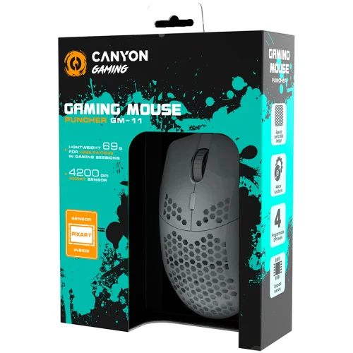 Gaming Mouse Canyon Puncher GM-11, White, 2005291485007454 04 