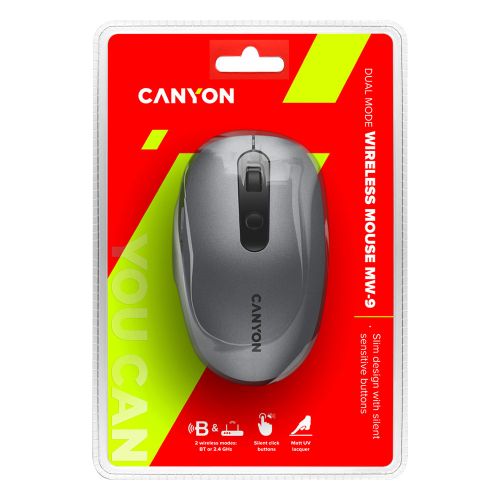 Безжична мишка Canyon MW-9 сив, 1000000000040052 05  — OK Office Безжична мишка Canyon MW-9 сив, 1000000000040052 05