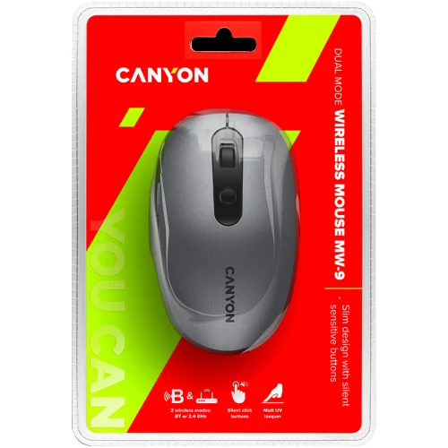 Безжична мишка Canyon MW-9, сива, 2005291485007478 06 