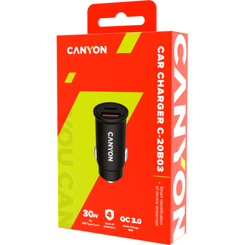 Зарядно кола Canyon 12V USB-А/C 30W, 1000000000040208 03 