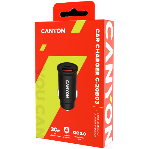 Зарядно кола Canyon 12V USB-А/C 30W, 1000000000040208 06 